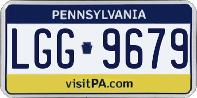PA license plate LGG9679