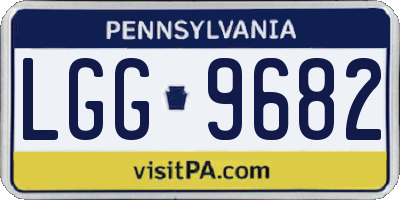 PA license plate LGG9682