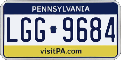 PA license plate LGG9684