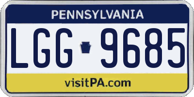 PA license plate LGG9685