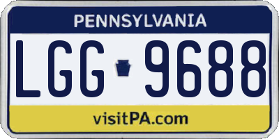 PA license plate LGG9688