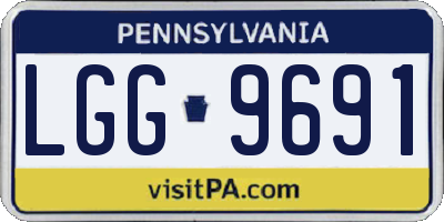 PA license plate LGG9691