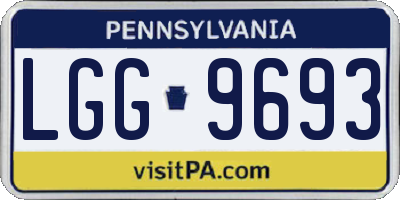 PA license plate LGG9693