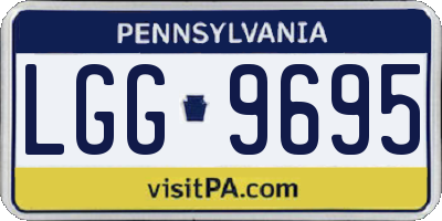 PA license plate LGG9695