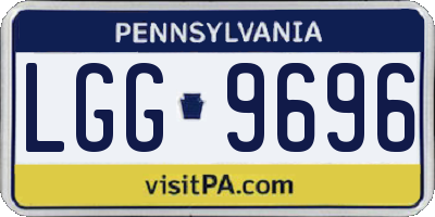 PA license plate LGG9696