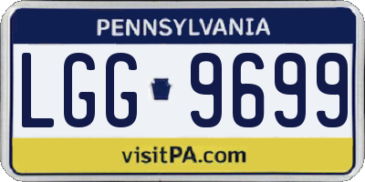 PA license plate LGG9699