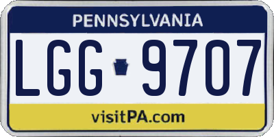 PA license plate LGG9707