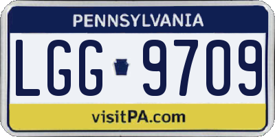 PA license plate LGG9709