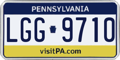 PA license plate LGG9710