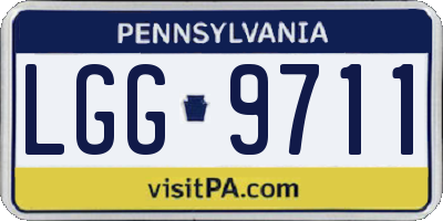 PA license plate LGG9711