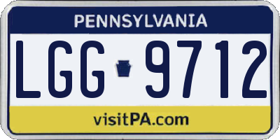 PA license plate LGG9712