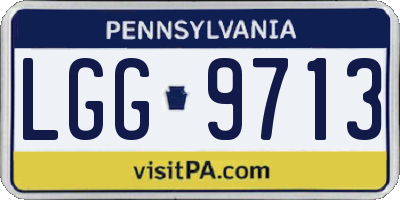 PA license plate LGG9713