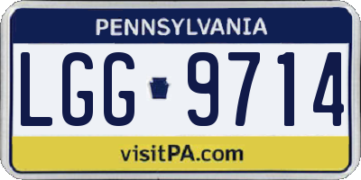 PA license plate LGG9714