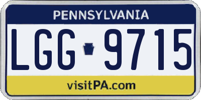 PA license plate LGG9715