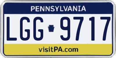 PA license plate LGG9717