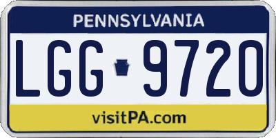 PA license plate LGG9720