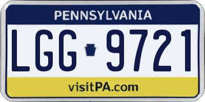 PA license plate LGG9721