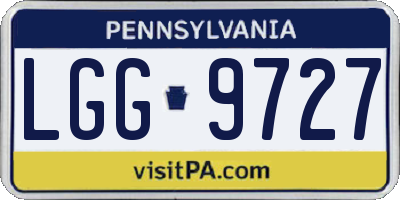 PA license plate LGG9727
