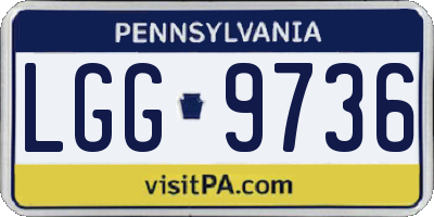 PA license plate LGG9736