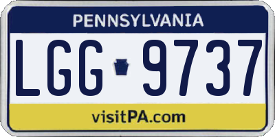 PA license plate LGG9737