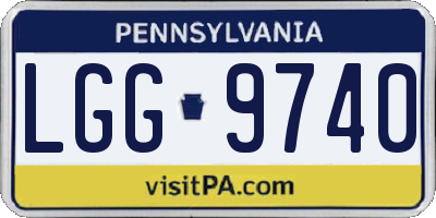 PA license plate LGG9740