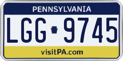 PA license plate LGG9745