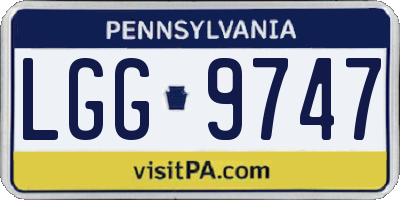 PA license plate LGG9747