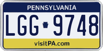 PA license plate LGG9748