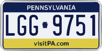 PA license plate LGG9751