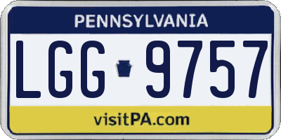 PA license plate LGG9757