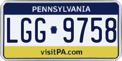 PA license plate LGG9758