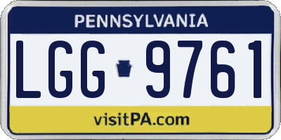 PA license plate LGG9761