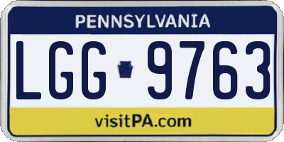 PA license plate LGG9763