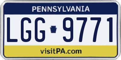 PA license plate LGG9771