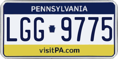 PA license plate LGG9775