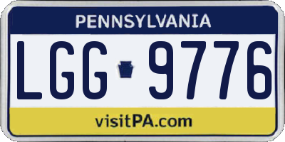 PA license plate LGG9776