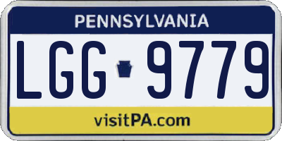PA license plate LGG9779