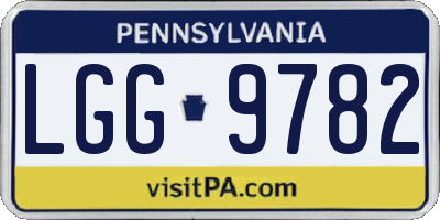 PA license plate LGG9782
