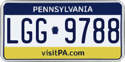 PA license plate LGG9788