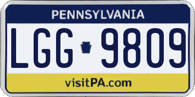 PA license plate LGG9809