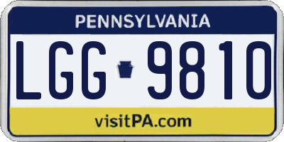 PA license plate LGG9810