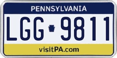 PA license plate LGG9811