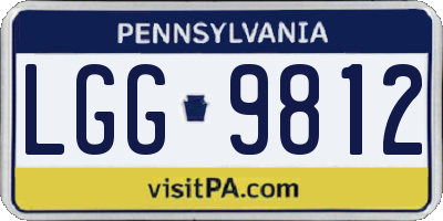 PA license plate LGG9812