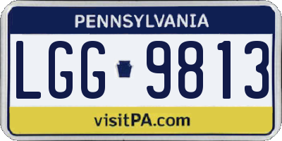 PA license plate LGG9813