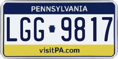 PA license plate LGG9817