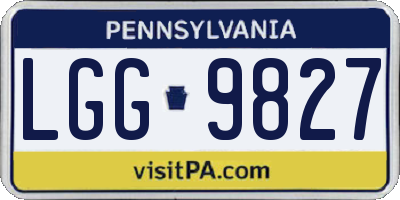 PA license plate LGG9827