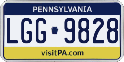 PA license plate LGG9828