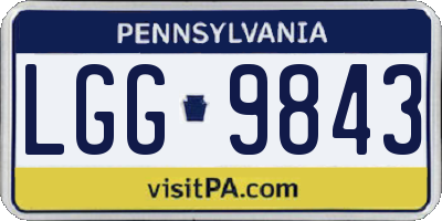 PA license plate LGG9843
