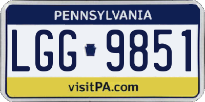 PA license plate LGG9851