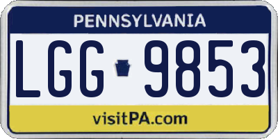 PA license plate LGG9853
